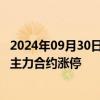 2024年09月30日快讯 国内商品期货早盘开盘，螺纹钢 热卷主力合约涨停