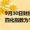 9月30日财经快讯：乘联分会：8月乘用车新四化指数为51.3