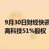 9月30日财经快讯：上海新阳：拟1美元向鹿野实业转让海斯高科技51%股权