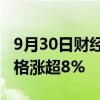 9月30日财经快讯：新加坡铁矿石指数期货价格涨超8%