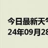 今日最新天气情况-居巢天气预报合肥居巢2024年09月28日天气