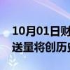 10月01日财经快讯：上海虹桥站单日旅客发送量将创历史新高