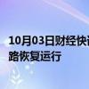 10月03日财经快讯：扎波罗热核电站此前自动关闭的高压线路恢复运行