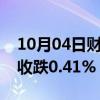 10月04日财经快讯：富时A50期指连续夜盘收跌0.41%