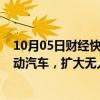 10月05日财经快讯：Alphabet旗下Waymo将引入现代电动汽车，扩大无人驾驶出租车队规模