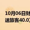 10月06日财经快讯：铁路上海站今日预计发送旅客40.0万人