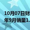 10月07日财经快讯：北汽蓝谷：子公司2024年9月销量1.6万辆