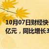 10月07日财经快讯：上海：国庆假期全市线上线下消费676亿元，同比增长3.2%