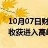 10月07日财经快讯：进度过四成，全国秋粮收获进入高峰期