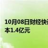 10月08日财经快讯：中国通号等成立工程技术公司，注册资本1.4亿元