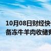 10月08日财经快讯：华储网：10月9日将开展两批次中央储备冻牛羊肉收储竞价交易，共计6000吨