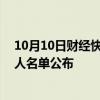 10月10日财经快讯：中国男足将在今日客战澳大利亚，23人名单公布