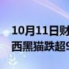 10月11日财经快讯：煤炭板块跌势扩大，陕西黑猫跌超9%